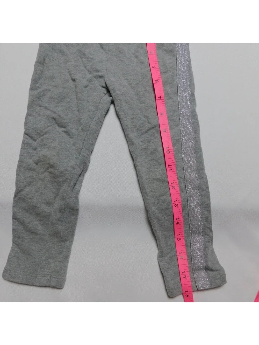 : Gap Toddler Girls Gray Leggings with Silver Side Stripe Size 3 Years